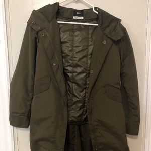 Army Green Urban Outfitters Trench Coat
